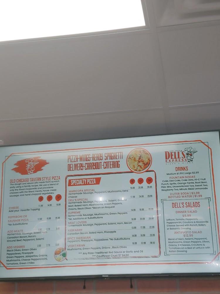 Dell's Pizza & Wings Express Maricopa Menu image 2